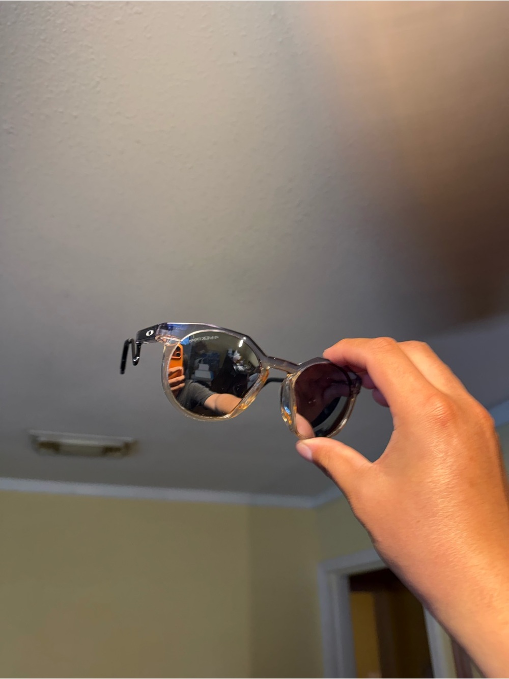 Oakley  Clear Frame Sunglasses with Black Lenses